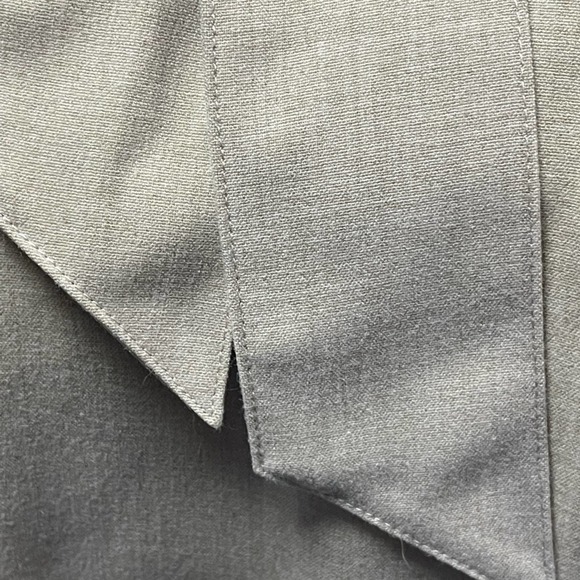 Calvin Klein  Tan Woven Pleaded Front Tie Sleeveless Dress Size 4 - Picture 8 of 10